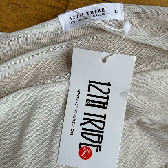 12th Tribe Mesh Asymmetrical Top - Picture 3 of 3